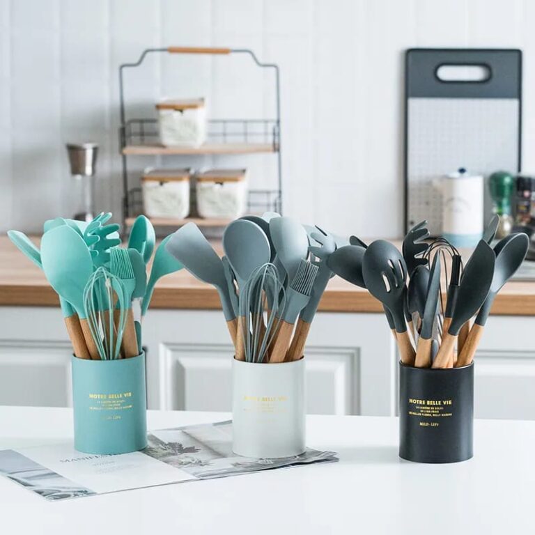 Silicone Cooking Spoon Set (12 Pieces)