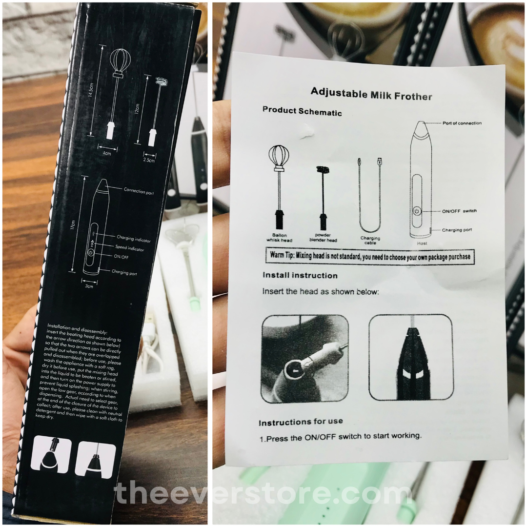 2 in 1 Imported  Rechargeable Coffee Beater & Milk Frother | Egg Beater