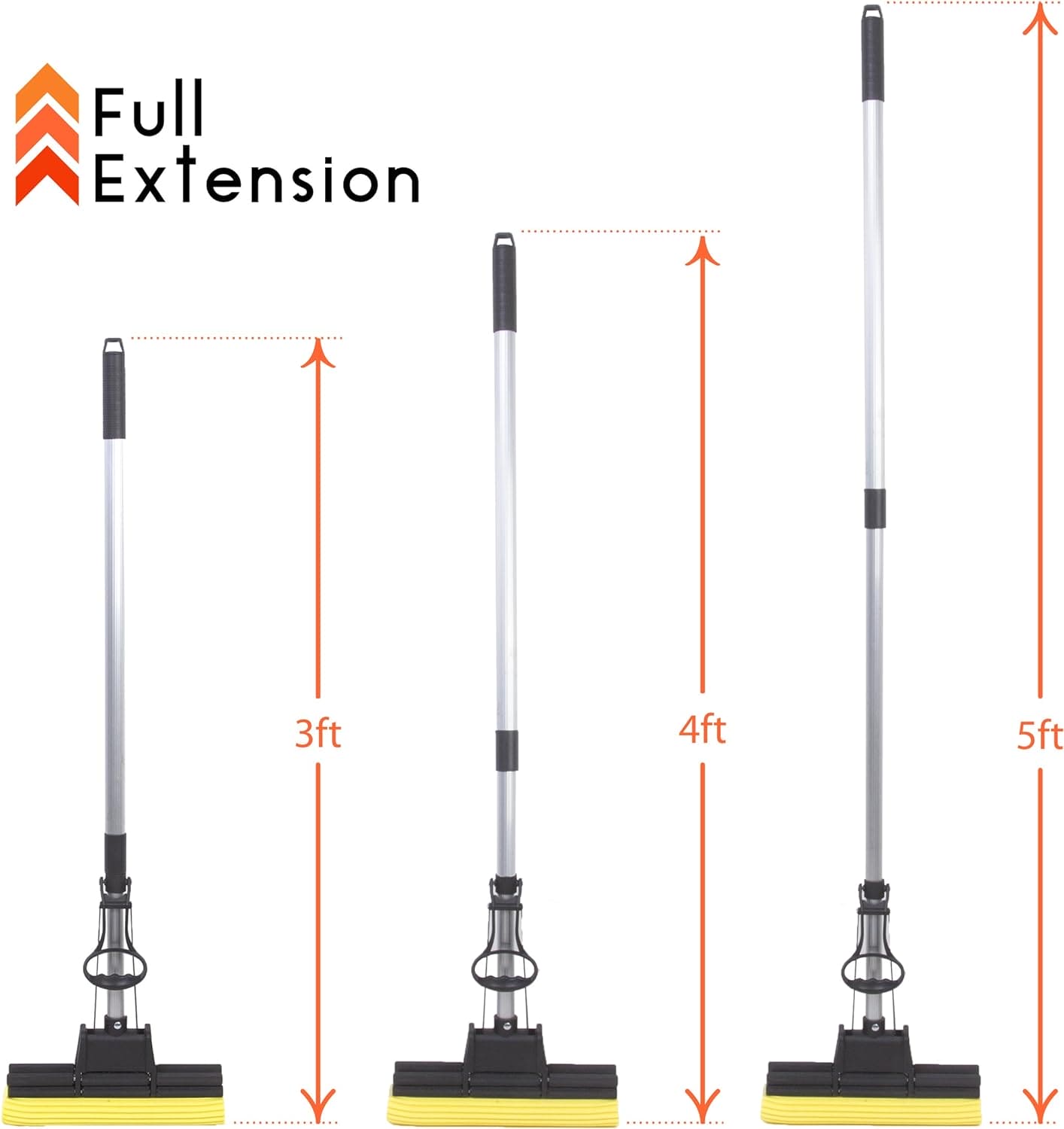 Foamic Sponge Squeezy Mop, Double Roller Sponge Foam Mop, Telescopic Folding Type Mop, Floor Cleaning Squeeze Mop, Telescopic Handle Squeegee Absorber Sponge, Home Floor Kitchen Living Room Bathroom Cleaning Tools