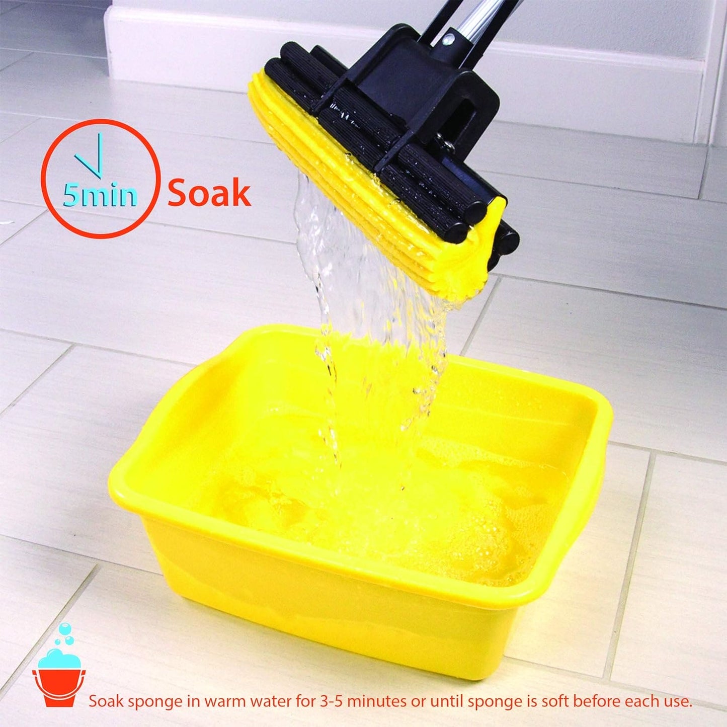 Foamic Sponge Squeezy Mop, Double Roller Sponge Foam Mop, Telescopic Folding Type Mop, Floor Cleaning Squeeze Mop, Telescopic Handle Squeegee Absorber Sponge, Home Floor Kitchen Living Room Bathroom Cleaning Tools