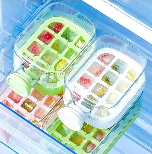 Crush Cup Ice Cube Maker – Portable Flat Water Bottle Ice Tray for On-the-Go Refreshments