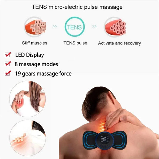 Electric EMS Cervical Back Muscle Pain Relief Mini Neck Massager