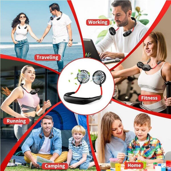 Mini Sports Fans 3 Gears Wearable Sport Fan