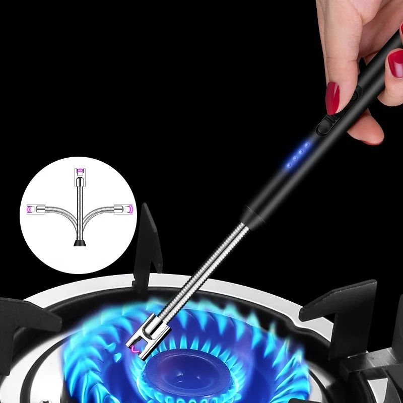 New USB Arc Pulse Ignition Gun Candle Kitchen safety Gas Stove Ignition Lighter 360 degree free rotation gadgets for women
