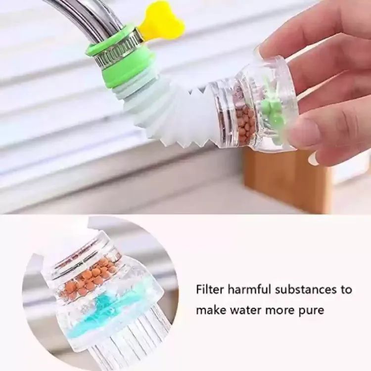 Plastic Fan Kitchen Shower Splash Fan Faucet Water Saving Filter Shower Water Rotating Spray Regulator Tap Water Filter Valve For Kitchen Tap Nozzle E