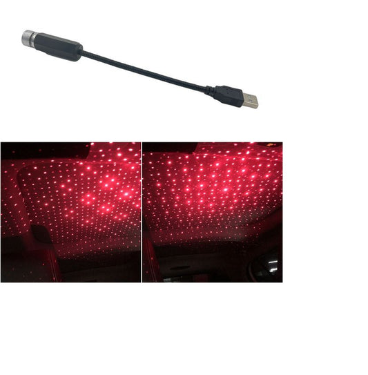 Romantic LED Car Roof Star Night Light Projector Atmosphere Galaxy Lamp USB Decorative Lamp Adjustable Car Interior Decor Light