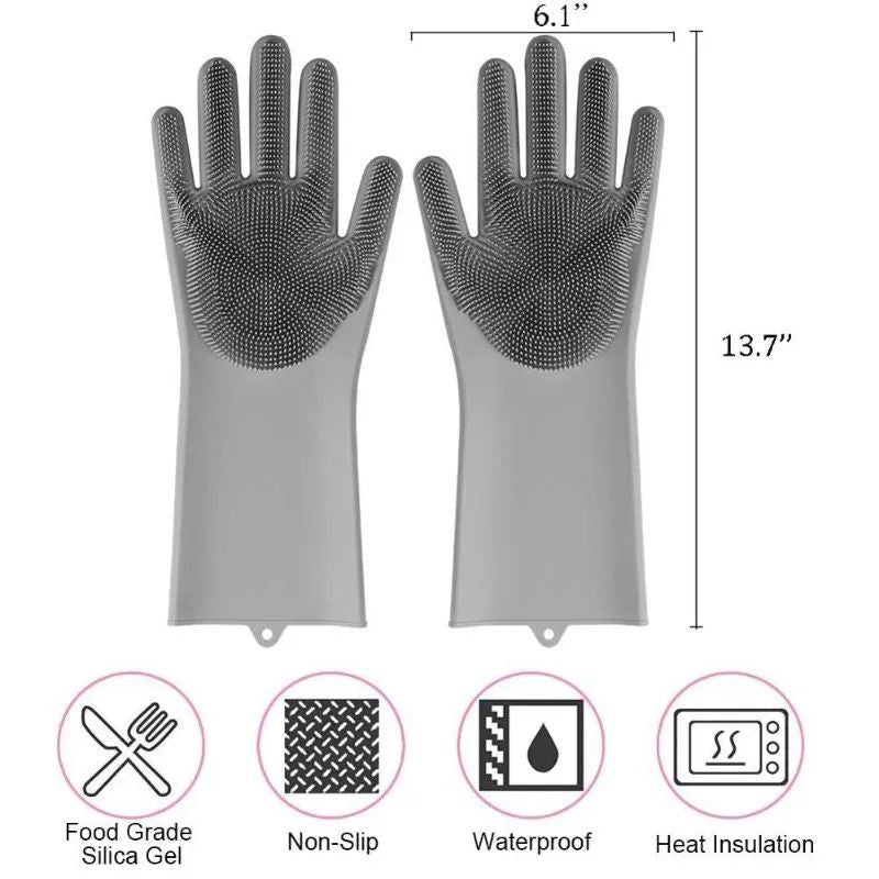 Washing Dishes Silicone Gloves Waterproof Insulated Gloves Bathroom Kitchen And Bathroom Cleaning Car Wash Multi-Purpose Gloves